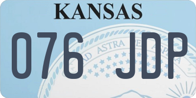 KS license plate 076JDP