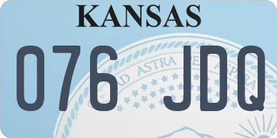 KS license plate 076JDQ