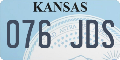 KS license plate 076JDS