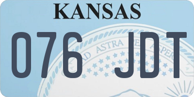KS license plate 076JDT