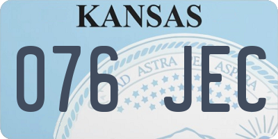 KS license plate 076JEC