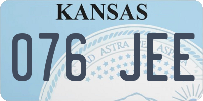 KS license plate 076JEE