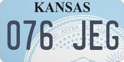 KS license plate 076JEG