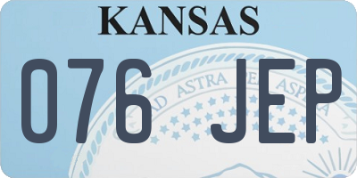 KS license plate 076JEP