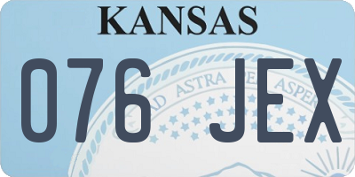 KS license plate 076JEX