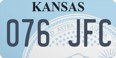 KS license plate 076JFC