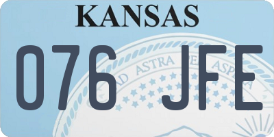KS license plate 076JFE