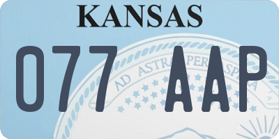 KS license plate 077AAP