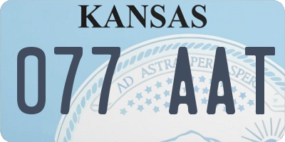 KS license plate 077AAT