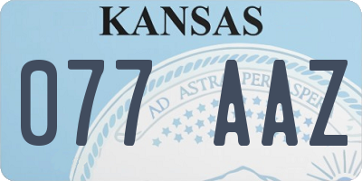 KS license plate 077AAZ