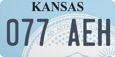 KS license plate 077AEH