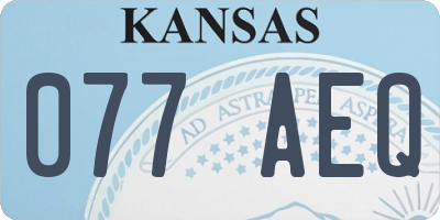 KS license plate 077AEQ
