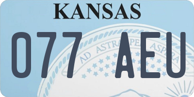 KS license plate 077AEU