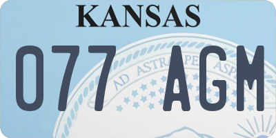 KS license plate 077AGM