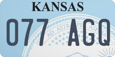 KS license plate 077AGQ