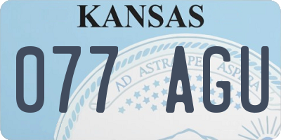 KS license plate 077AGU