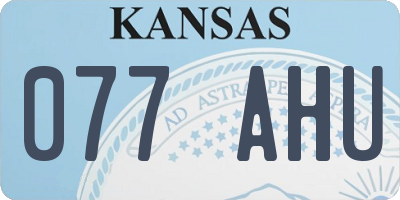 KS license plate 077AHU