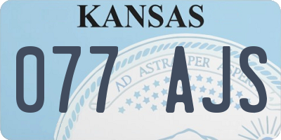 KS license plate 077AJS