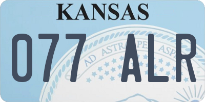 KS license plate 077ALR