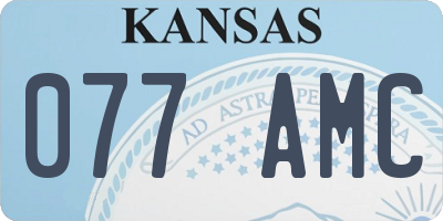 KS license plate 077AMC