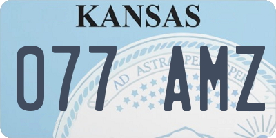 KS license plate 077AMZ