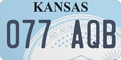 KS license plate 077AQB