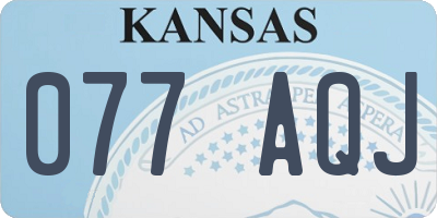 KS license plate 077AQJ