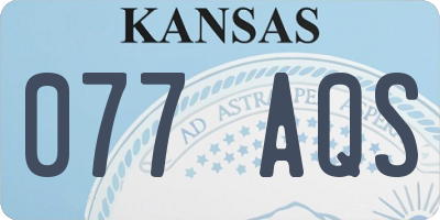 KS license plate 077AQS