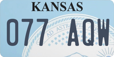 KS license plate 077AQW