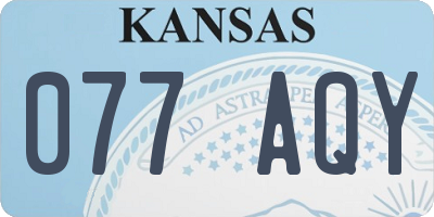 KS license plate 077AQY