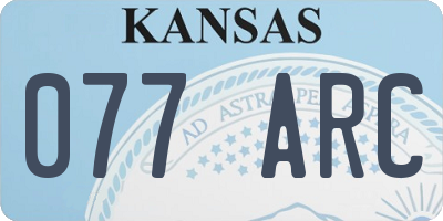 KS license plate 077ARC