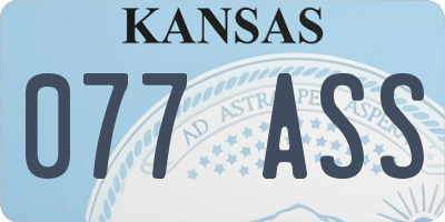 KS license plate 077ASS