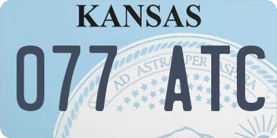 KS license plate 077ATC