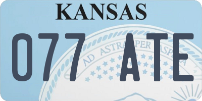 KS license plate 077ATE
