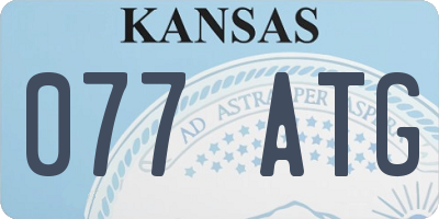 KS license plate 077ATG