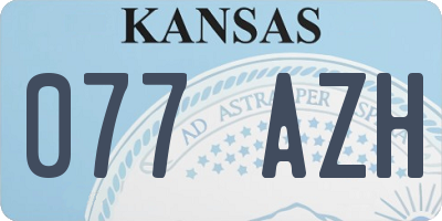 KS license plate 077AZH