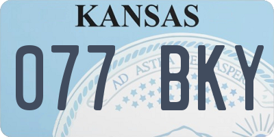 KS license plate 077BKY