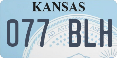 KS license plate 077BLH