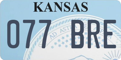 KS license plate 077BRE