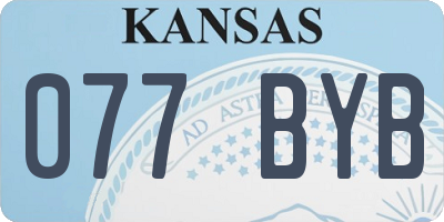 KS license plate 077BYB
