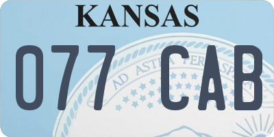 KS license plate 077CAB