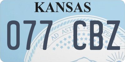 KS license plate 077CBZ
