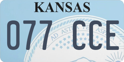 KS license plate 077CCE