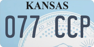KS license plate 077CCP