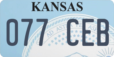 KS license plate 077CEB