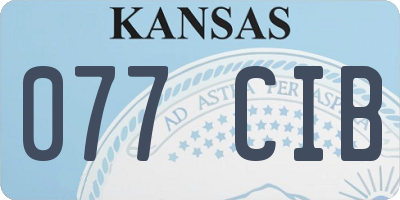 KS license plate 077CIB