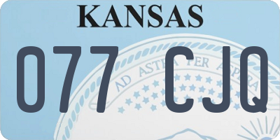 KS license plate 077CJQ