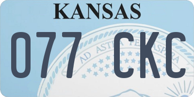 KS license plate 077CKC