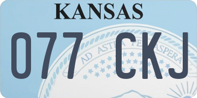 KS license plate 077CKJ