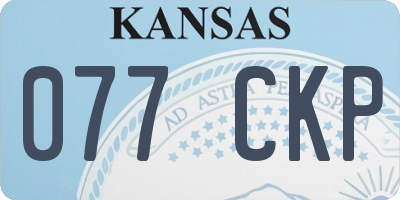 KS license plate 077CKP